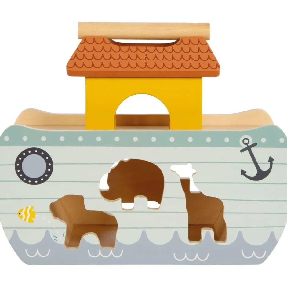 jeu__encastrer_en_bois__m_4.webp Small Foot Petits Univers | Jouets À Empiler Et À Encastrer>Jeu à Encastrer en Bois - Ma Petite Arche de Noé