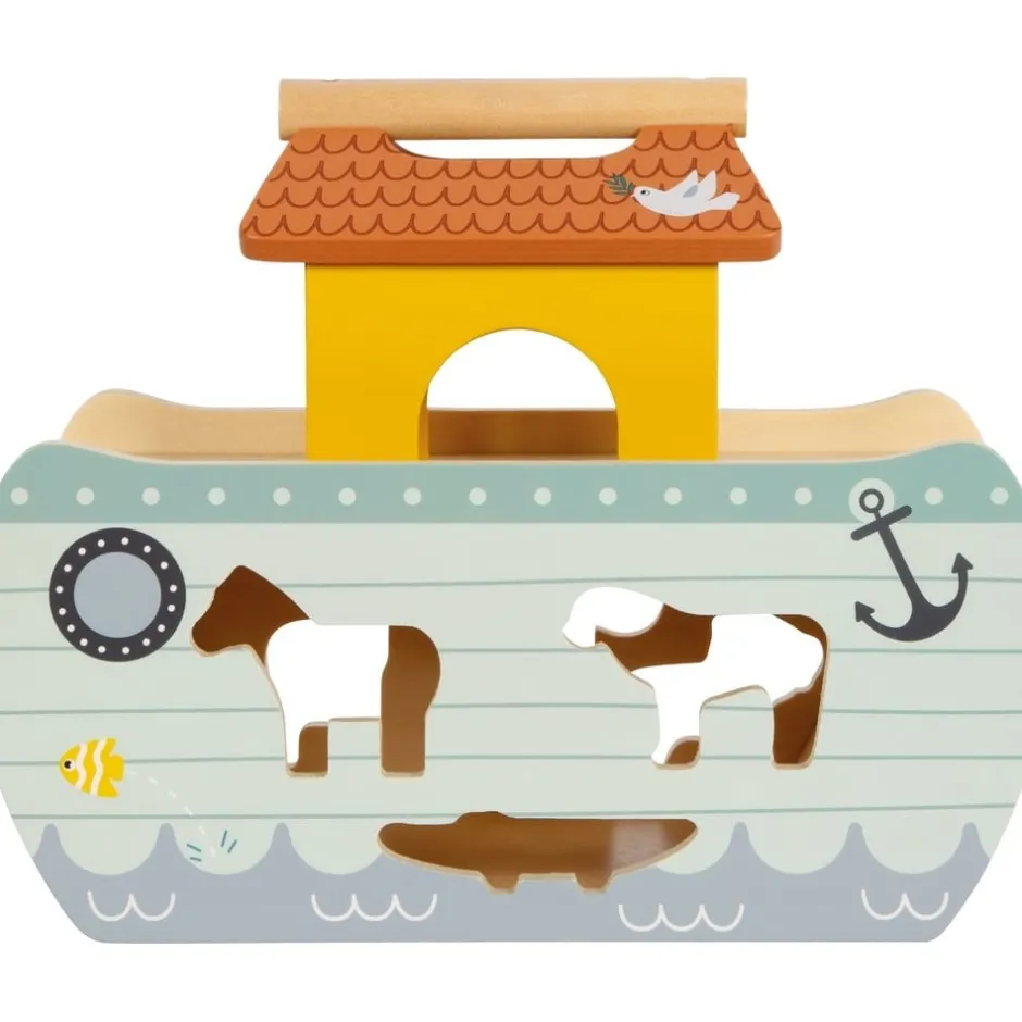 jeu__encastrer_en_bois__m_6.webp Small Foot Petits Univers | Jouets À Empiler Et À Encastrer>Jeu à Encastrer en Bois - Ma Petite Arche de Noé