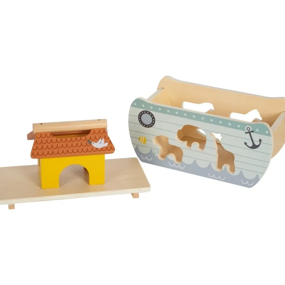 jeu__encastrer_en_bois__m_8.webp Small Foot Petits Univers | Jouets À Empiler Et À Encastrer>Jeu à Encastrer en Bois - Ma Petite Arche de Noé