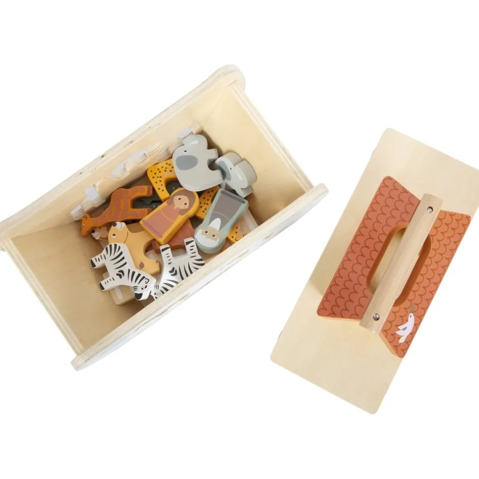jeu__encastrer_en_bois__m_9.webp Small Foot Petits Univers | Jouets À Empiler Et À Encastrer>Jeu à Encastrer en Bois - Ma Petite Arche de Noé
