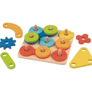 Goki Couleurs Et Formes>Jeu d'Agencement en Bois - Formes, Couleurs et Engrenages
