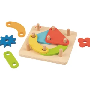 Goki Couleurs Et Formes>Jeu d'Agencement en Bois - Formes, Couleurs et Engrenages