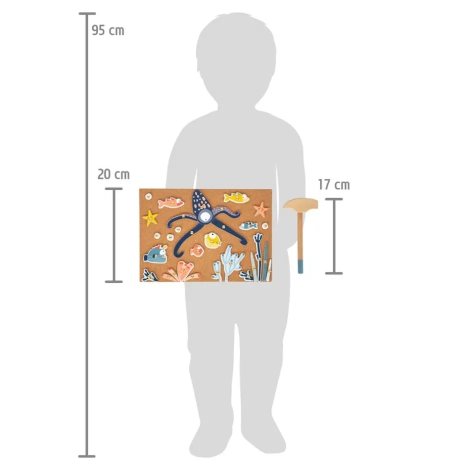 jeu_de_clous_en_bois_pour_7.webp Small Foot Loisirs Créatifs>Jeu de Clous en Bois pour Enfant Profondeurs Marines