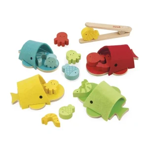 Janod Couleurs Et Formes>Jeu de Tri des Couleurs en Bois Baleines pour Enfant