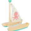 Small Foot Jouets De Bain>Jeu d'eau en bois pour enfant - Catamaran (éveil)