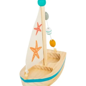 Small Foot Jouets De Bain>Jeu d'eau en bois pour enfant - Voilier (éveil)