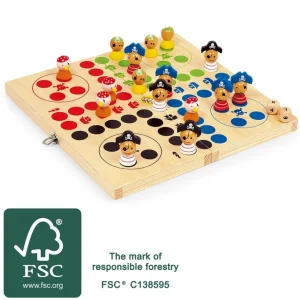 Small Foot Jeux De Plateau>Jeu des petits chevaux en bois Piraterie Enfant