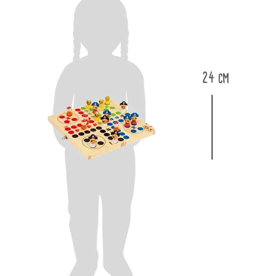 jeu_des_petits_chevaux_en_5.webp Small Foot Jeux De Plateau>Jeu des petits chevaux en bois Piraterie Enfant