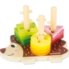 Goula Jouets À Empiler Et À Encastrer>Jeu Tourner et Empiler en Bois Bébé - Hérisson