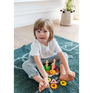 Goula Jouets À Empiler Et À Encastrer>Jeu Tourner et Empiler en Bois Bébé - Hérisson