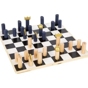 Small Foot Jeux De Stratégie Et De Réflexion>Jeux d'Échecs, de Dames et Backgammon 3 en 1 Doré en Bois pour Enfant