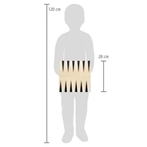 Small Foot Jeux De Stratégie Et De Réflexion>Jeux d'Échecs, de Dames et Backgammon 3 en 1 Doré en Bois pour Enfant