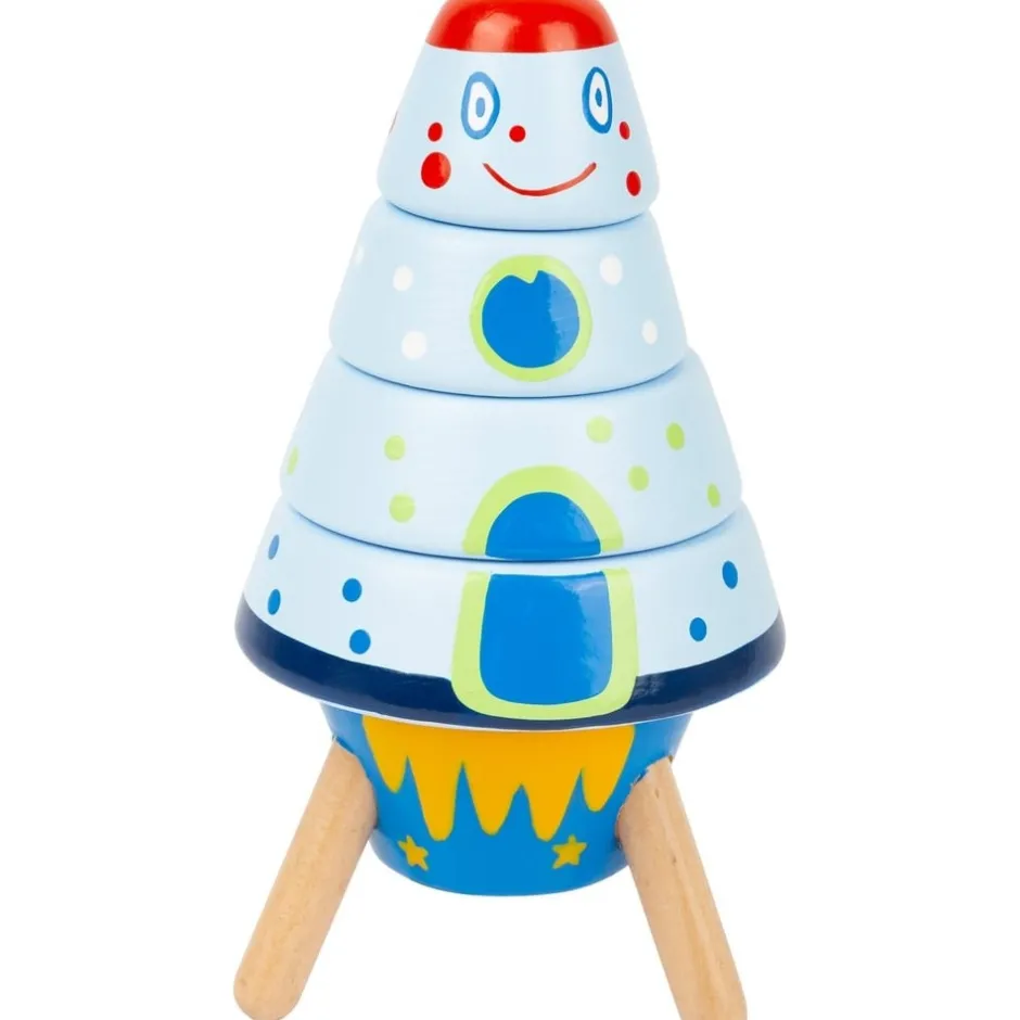 jouet__empiler_en_bois_bb_0.webp Small Foot Jouets À Empiler Et À Encastrer>Jouet à Empiler en Bois Bébé - Navette Spatiale