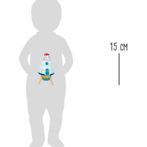 Small Foot Jouets À Empiler Et À Encastrer>Jouet à Empiler en Bois Bébé - Navette Spatiale
