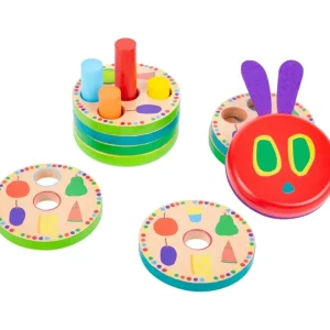 Small Foot Jouets À Empiler Et À Encastrer>Jouet à Empiler en Bois pour Bébé - Chenille