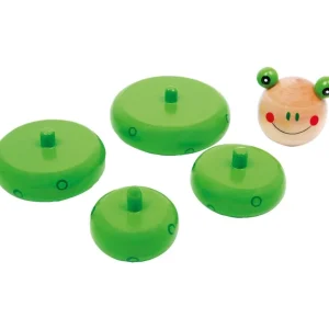 Small Foot Jouets À Empiler Et À Encastrer>Jouet à Empiler en Bois pour Bébé - Grenouille
