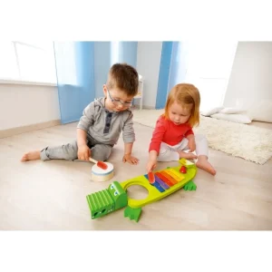 Haba Jouets Musicaux>Jouet musical en bois Croco et ses Amis Musiciens