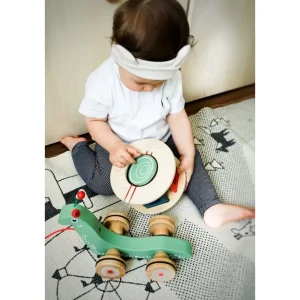 Small Foot Jouets À Tirer Et À Pousser>L'Escargot Voyageur en Bois à Tirer pour Bébé
