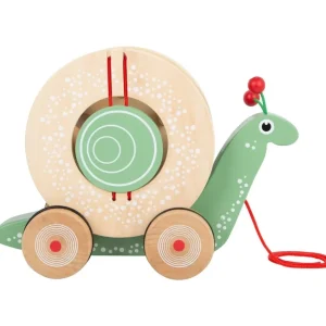 Small Foot Jouets À Tirer Et À Pousser>L'Escargot Voyageur en Bois à Tirer pour Bébé