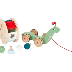 Small Foot Jouets À Tirer Et À Pousser>L'Escargot Voyageur en Bois à Tirer pour Bébé