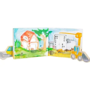 Small Foot Livres D'éveil>Livre d'Éveil en Bois pour Bébé - En construction