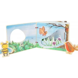 Small Foot Livres D'éveil>Livre d'Éveil en Bois pour Bébé - À Tire d'Aile