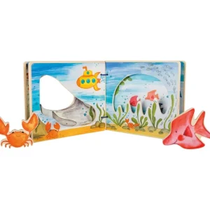 Small Foot Livres D'éveil>Livre d'Éveil en Bois pour Bébé - Vie sous la Mer