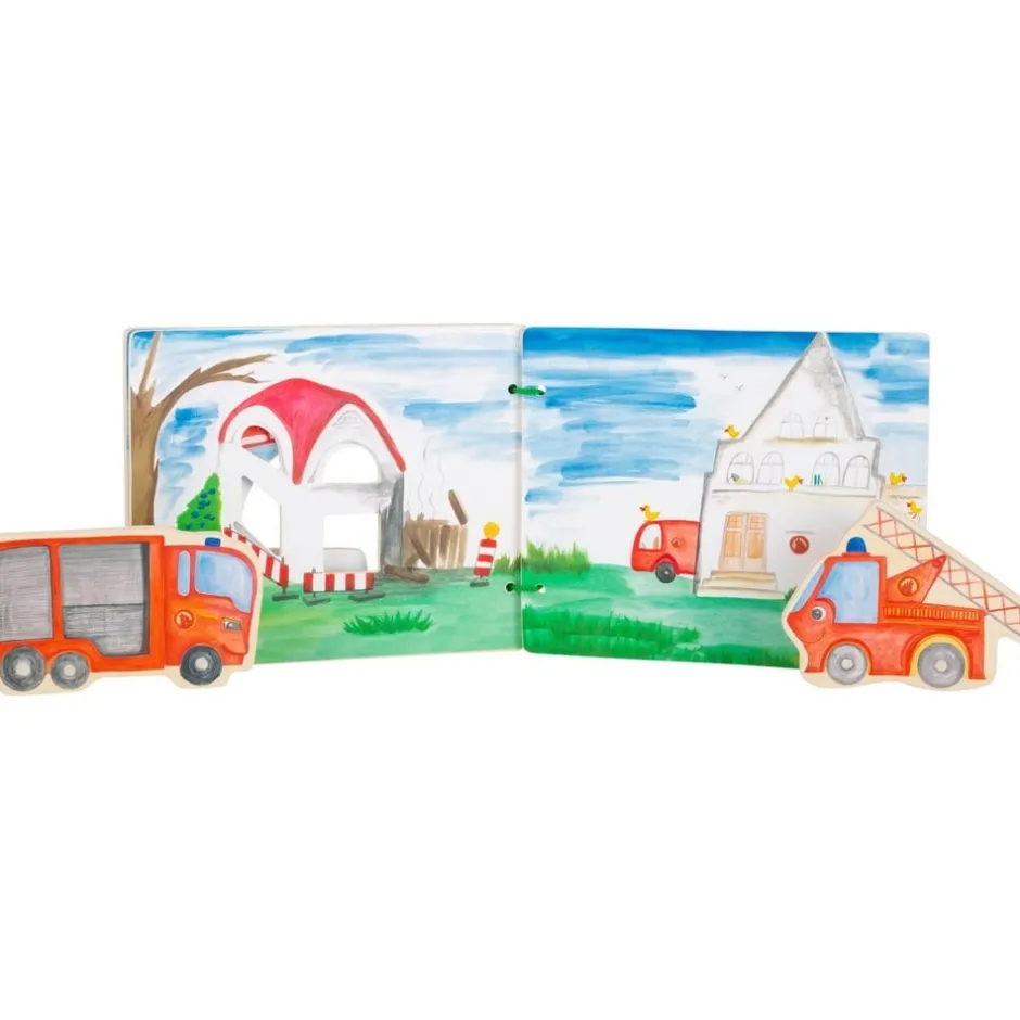 livre_dveil_en_bois_pour__0-4.webp Small Foot Livres D'éveil>Livre d'Éveil en Bois pour Bébé - Secouristes