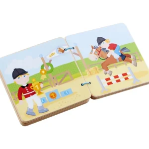 Haba Livres D'éveil>Livre d'Éveil en Bois pour Bébé - Passion Équestre