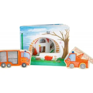 Small Foot Livres D'éveil>Livre d'Éveil en Bois pour Bébé - Secouristes