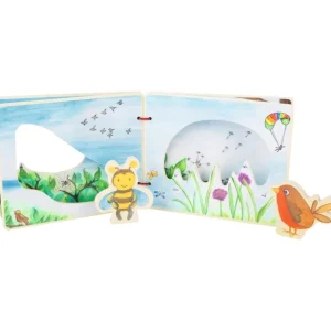 Small Foot Livres D'éveil>Livre d'Éveil en Bois pour Bébé - À Tire d'Aile