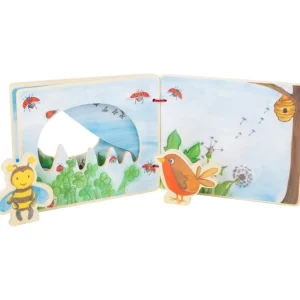 Small Foot Livres D'éveil>Livre d'Éveil en Bois pour Bébé - À Tire d'Aile