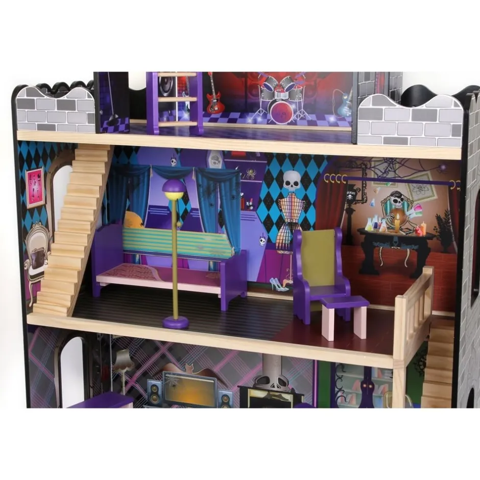 maison_de_poupe_en_bois_m_2-1.webp Small Foot Maisons De Poupées Et Accessoires>Maison de poupée en Bois Manoir Hanté pour Enfant