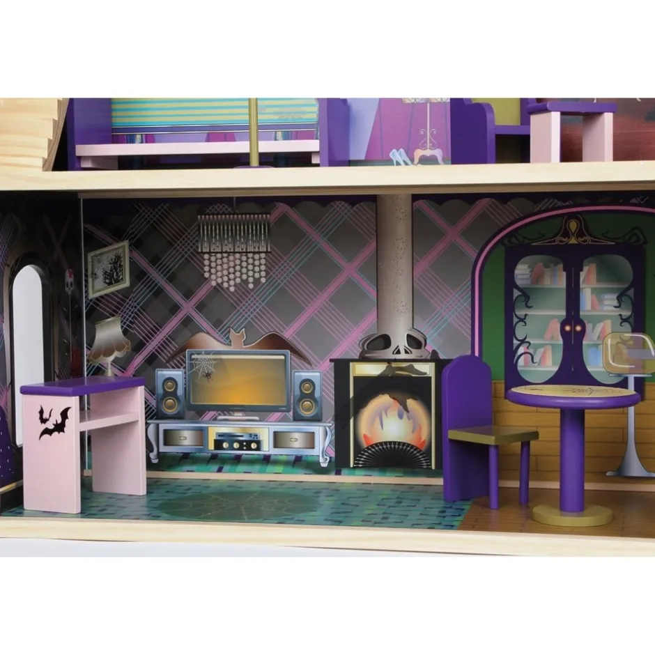 maison_de_poupe_en_bois_m_3-1.webp Small Foot Maisons De Poupées Et Accessoires>Maison de poupée en Bois Manoir Hanté pour Enfant