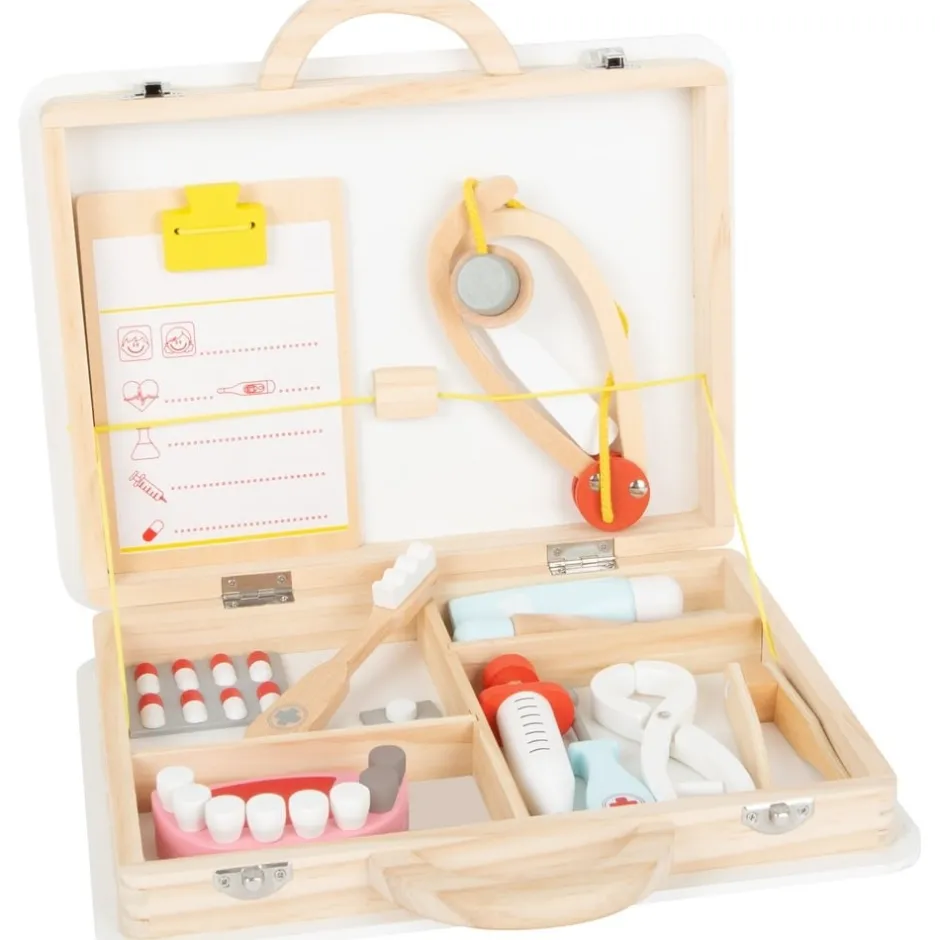 mallette_de_docteur_et_de_0.webp Small Foot Mallettes De Docteur>Mallette de docteur et de dentiste 2 en 1 Bois Enfant