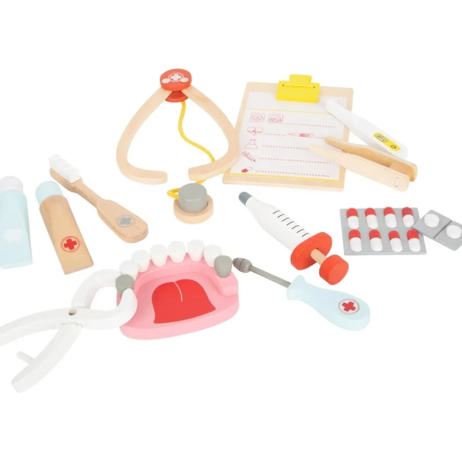 mallette_de_docteur_et_de_1.webp Small Foot Mallettes De Docteur>Mallette de docteur et de dentiste 2 en 1 Bois Enfant