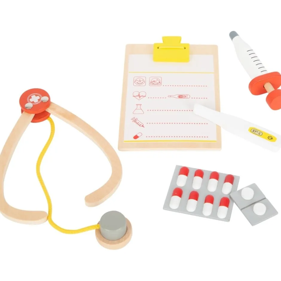 mallette_de_docteur_et_de_2.webp Small Foot Mallettes De Docteur>Mallette de docteur et de dentiste 2 en 1 Bois Enfant