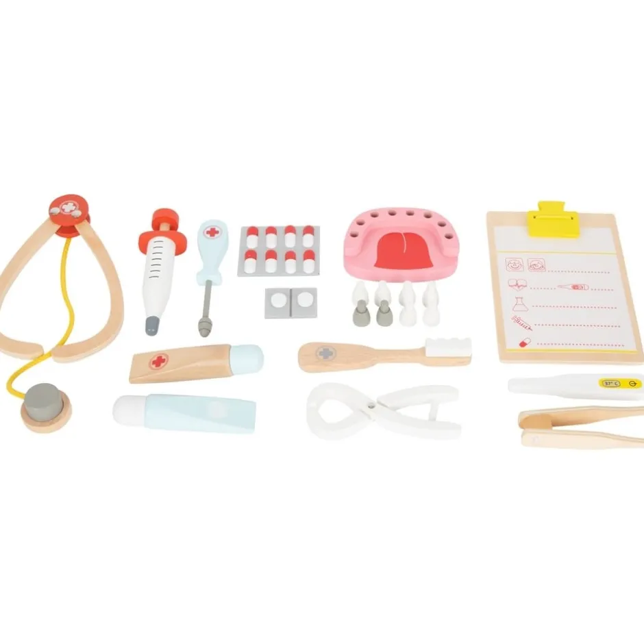 mallette_de_docteur_et_de_5.webp Small Foot Mallettes De Docteur>Mallette de docteur et de dentiste 2 en 1 Bois Enfant