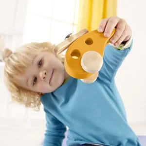 Hape Toys Voitures Et Véhicules>Mini hélico en bois pour enfant - Jeu d'éveil