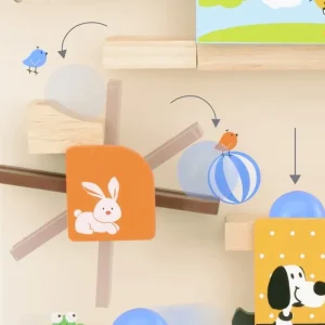 Wonderworld Circuits À Billes En Bois | Circuits Et Cascades>Mon Premier Circuit à Billes en Bois - Rotation
