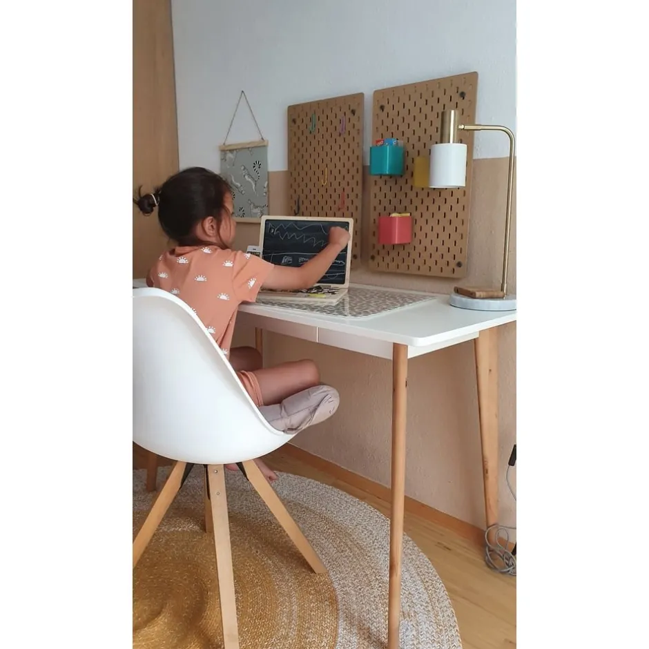 ordinateur_ardoise_aimant_3.webp Small Foot Lettres, Écriture Et Langage>Ordinateur ardoise aimantée Bois Enfant Jeu éducatif