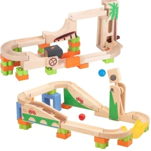 Wonderworld Circuits À Billes En Bois>Pack Circuit à Billes Bois Élévateur et Accélérateur