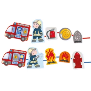 Haba Jouets À Enfiler Et À Marteler>Perles à Enfiler en Bois - L'Univers des Pompiers
