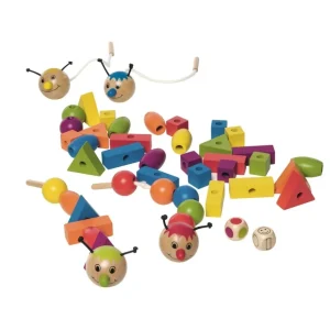 Beleduc Jeux De Mémoire Et D'association>Perles à enfiler en bois L'atelier des chenilles