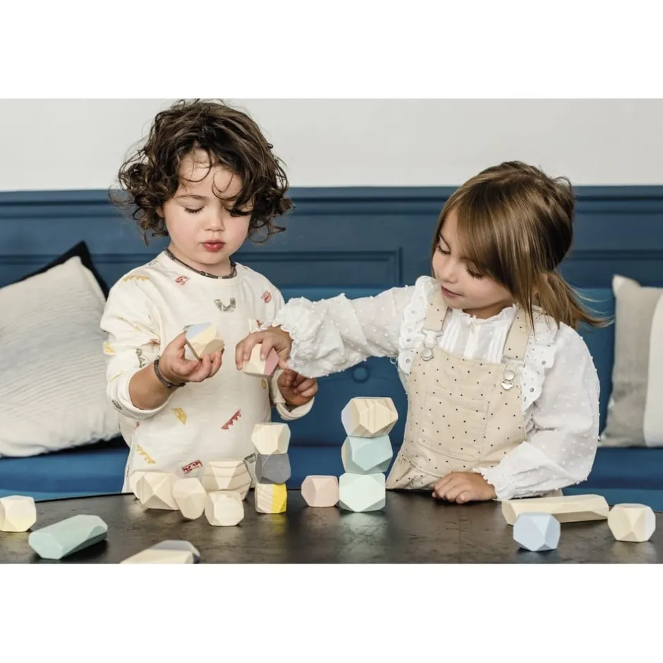 pierres__empiler_en_bois__1.webp Janod Jouets À Empiler Et À Encastrer>Pierres à Empiler en Bois pour Enfant Sweet Cocoon