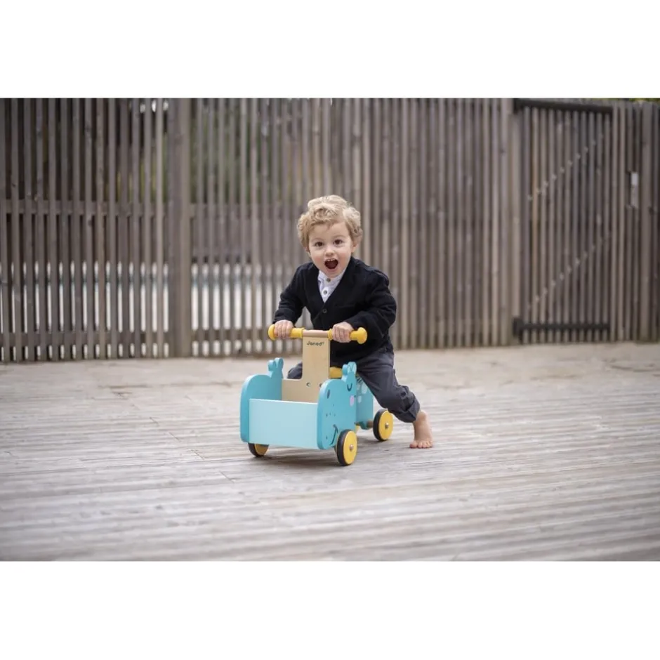 porteur_hippo_en_bois_pou_4.webp Janod Jouets À Bascule Et Porteurs>Porteur Hippo en Bois pour Bébé