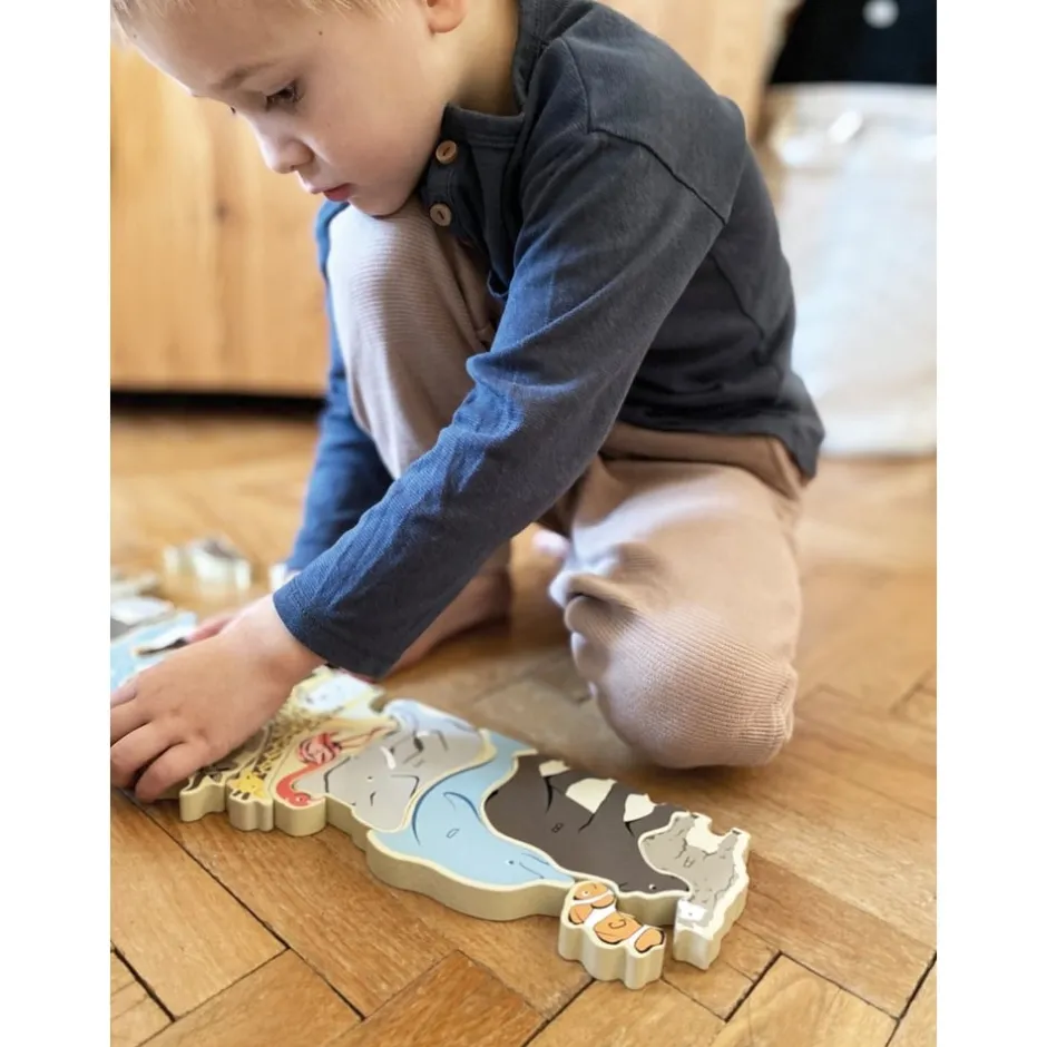 puzzle__pcs__lalphabet_de_1.webp Small Foot Puzzles | Lettres, Écriture Et Langage>Puzzle 26 pcs - L'Alphabet des Animaux pour Enfant