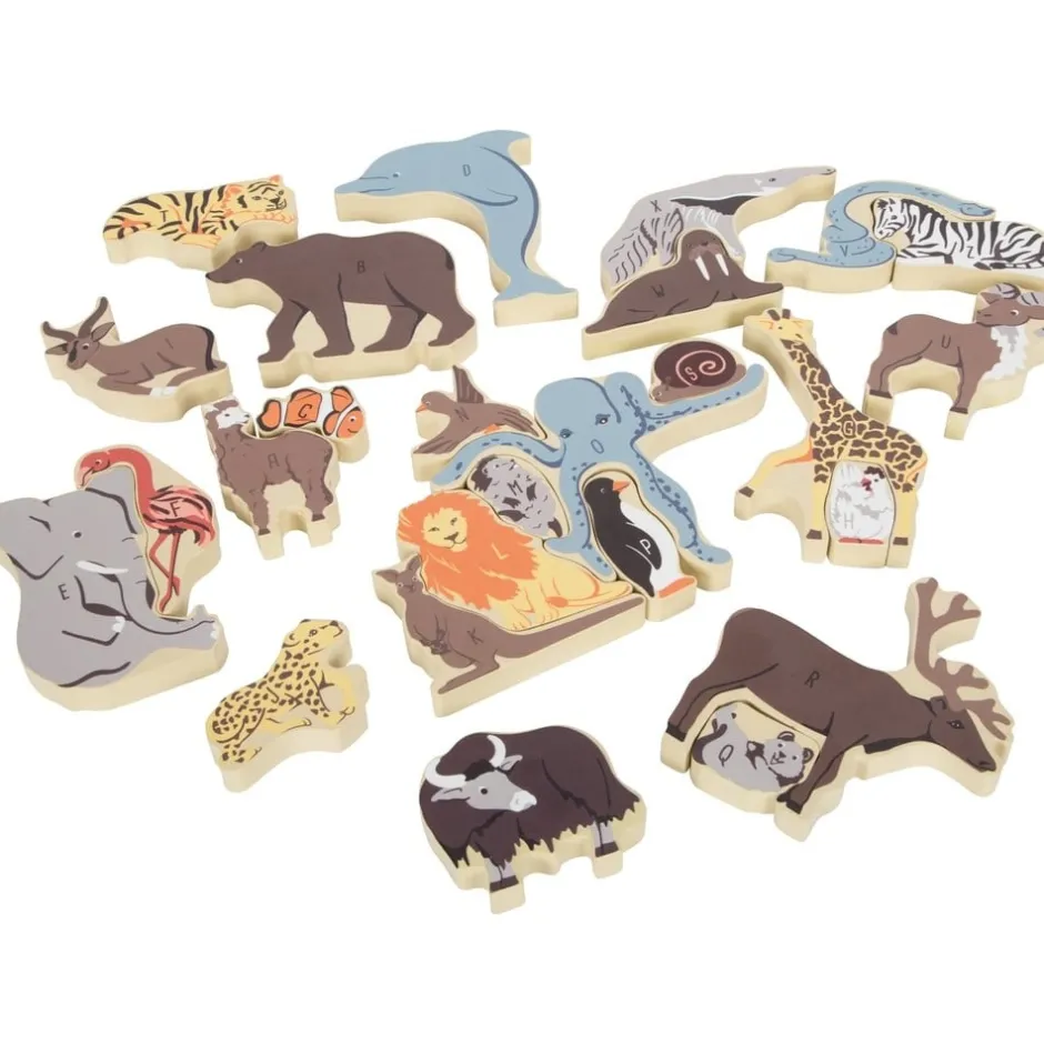 puzzle__pcs__lalphabet_de_4.webp Small Foot Puzzles | Lettres, Écriture Et Langage>Puzzle 26 pcs - L'Alphabet des Animaux pour Enfant