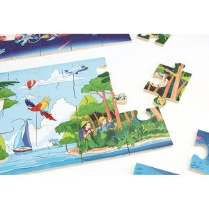 Beleduc Puzzles>Puzzle 45 PCS Bois Des Drofondeurs Marines au Cosmos