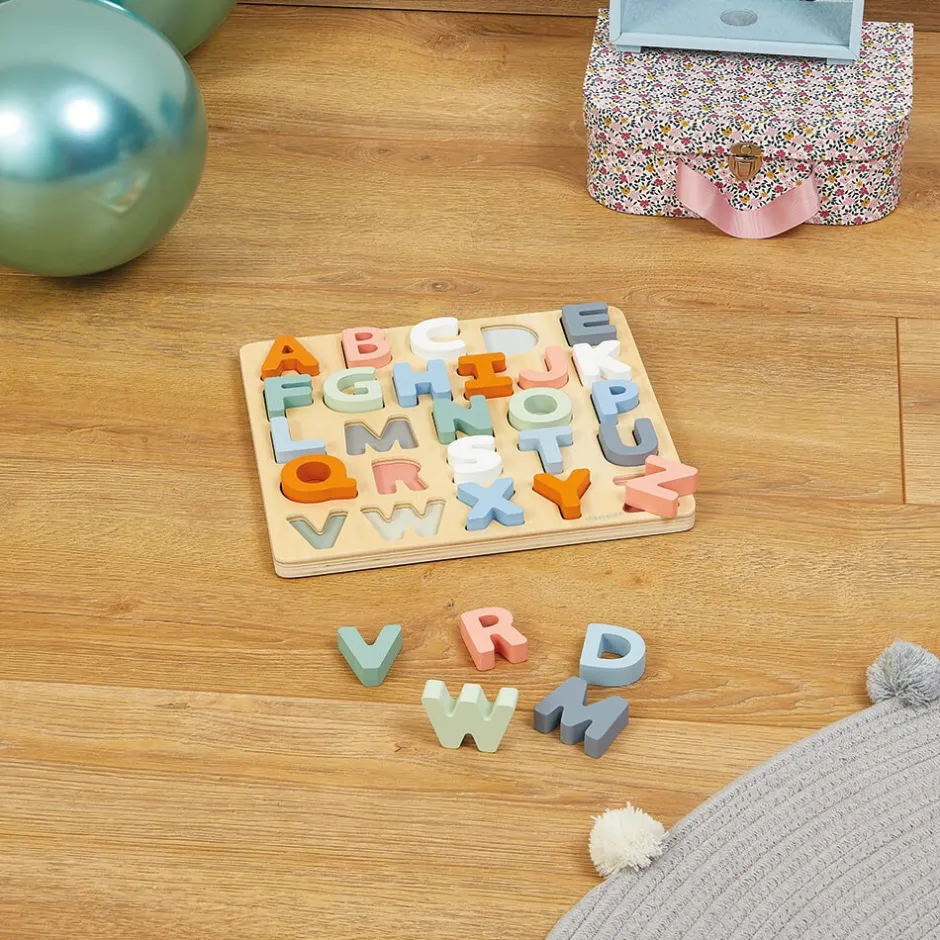 puzzle_alphabet_sweet_coc_2.webp Janod Lettres, Écriture Et Langage>Puzzle Alphabet Sweet Cocoon en Bois pour Enfant